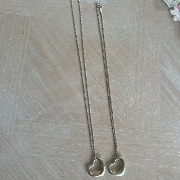 TIFFANY’S OPEN HEART PENDANT NECKLACE 27mm - Picture 2 of 5